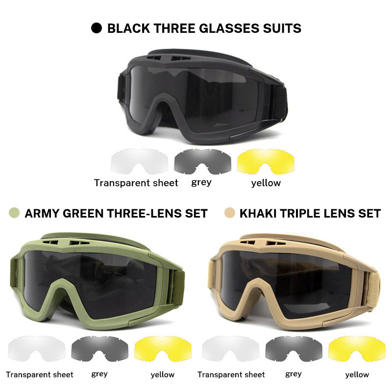 Gafas Tácticas UV400 - 3 Lentes