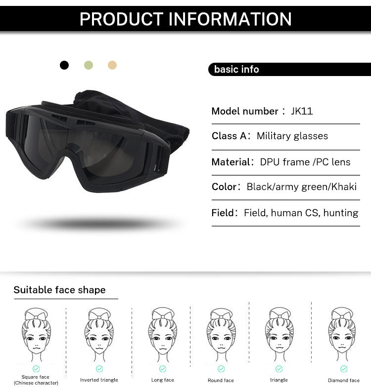 Gafas Tácticas UV400 - 3 Lentes
