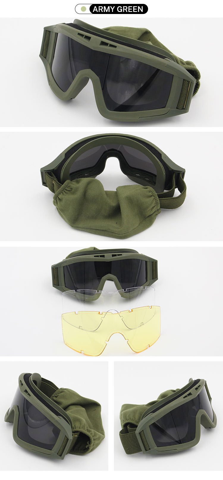 Gafas Tácticas UV400 - 3 Lentes